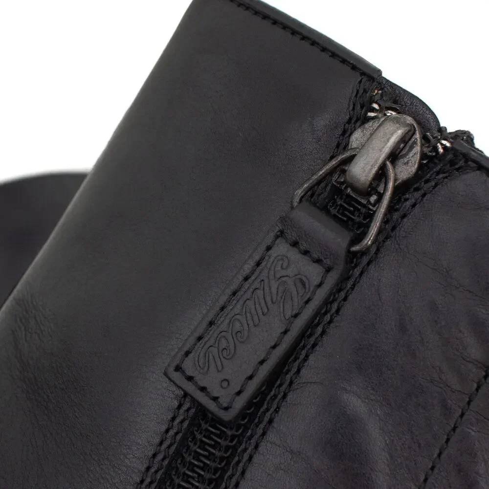 GUCCI Tom Ford Era Men's Leather Side-zip Combat Boot Black EU43.5/US10.5